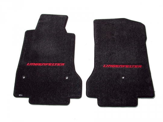 Lingenfelter C6 Corvette Loyds Mats Red Logo on Black Floor Mats 2005-2013